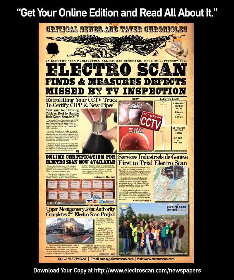 Electro Scan, Inc. 2015 Critical Sewer and Water Chronicles